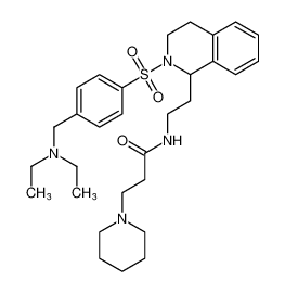 N-(2-(2-((4-((diethylamino)methyl)phenyl)sulfonyl)-1,2,3,4-tetrahydroisoquinolin-1-yl)ethyl)-3-(piperidin-1-yl)propanamide CAS:388627-92-7 manufacturer & supplier