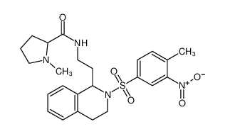 1-methyl-N-(2-(2-((4-methyl-3-nitrophenyl)sulfonyl)-1,2,3,4-tetrahydroisoquinolin-1-yl)ethyl)pyrrolidine-2-carboxamide CAS:388628-20-4 manufacturer & supplier