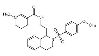 N-(2-(2-((4-methoxyphenyl)sulfonyl)-1,2,3,4-tetrahydroisoquinolin-1-yl)ethyl)-1-methyl-1,4,5,6-tetrahydropyridine-3-carboxamide CAS:388628-65-7 manufacturer & supplier