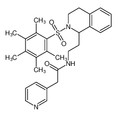 N-(2-(2-((2,3,4,5,6-pentamethylphenyl)sulfonyl)-1,2,3,4-tetrahydroisoquinolin-1-yl)ethyl)-2-(pyridin-3-yl)acetamide CAS:388628-94-2 manufacturer & supplier