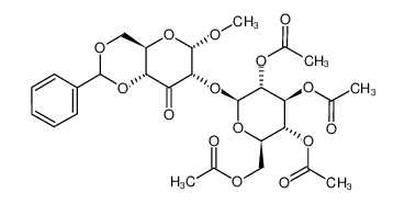 methyl 4,6-O-benzylidene-2-O-(2,3,4,6-tetra-O-acetyl-β-D-glucopyranosyl)-α-D-ribo-hexopyranosyl-3-uloside CAS:38872-60-5 manufacturer & supplier