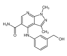 4-((3-(hydroxymethyl)phenyl)amino)-1,3-dimethyl-1H-pyrazolo[3,4-b]pyridine-5-carboxamide CAS:389058-17-7 manufacturer & supplier