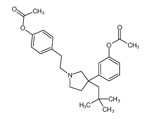 [4-[2-[3-(3-acetyloxyphenyl)-3-(2,2-dimethylpropyl)pyrrolidin-1-yl]ethyl]phenyl] acetate CAS:38906-57-9 manufacturer & supplier