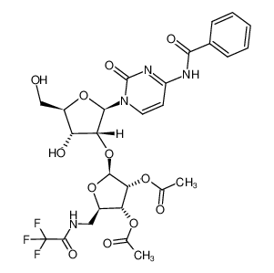 N4-benzoyl-1-{2-O-{2,3-di-O-acetyl-5-azido-5-deoxy-5-[(trifluoroacetyl)amino]-β-D-ribofuranosyl}-β-D-ribofuranosyl}cytosine CAS:389063-56-3 manufacturer & supplier