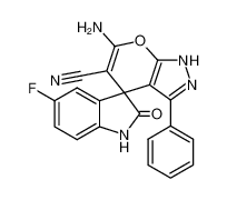 6'-amino-5-fluoro-2-oxo-3'-phenyl-1'H-spiro[indoline-3,4'-pyrano[2,3-c]pyrazole]-5'-carbonitrile CAS:389083-16-3 manufacturer & supplier