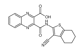 3-((3-cyano-4,5,6,7-tetrahydrobenzo[b]thiophen-2-yl)carbamoyl)quinoxaline-2-carboxylic acid CAS:389085-81-8 manufacturer & supplier