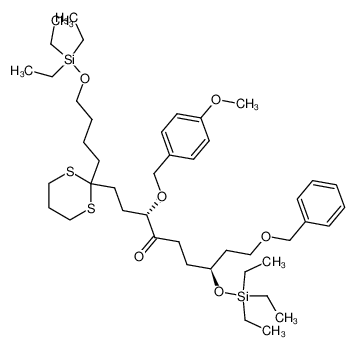 (3S,7S)-9-benzyloxy-3-(4-methoxybenzyl)oxy-7-(triethylsilyl)oxy-1-{2-[4-(triethylsilyl)oxybutyl]-1,3-dithian-2-yl}nonan-4-one CAS:389085-93-2 manufacturer & supplier