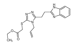 ethyl 2-[[5-[2-(1H-benzimidazol-2-yl)ethyl]-4-prop-2-enyl-1,2,4-triazol-3-yl]sulfanyl]acetate CAS:38911-94-3 manufacturer & supplier