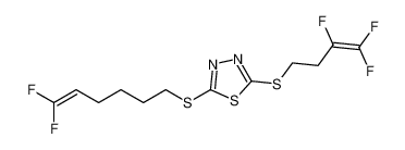 2-((6,6-difluorohex-5-en-1-yl)thio)-5-((3,4,4-trifluorobut-3-en-1-yl)thio)-1,3,4-thiadiazole CAS:389120-30-3 manufacturer & supplier