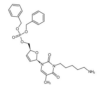 N3-[1-(5-aminopentyl)]-3'-deoxy-2',3'-didehydro-5'-O-dibenzyloxyphosphoryl thymidine CAS:389128-27-2 manufacturer & supplier