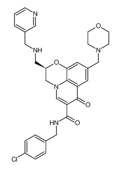 7H-Pyrido[1,2,3-de]-1,4-benzoxazine-6-carboxamide,N-[(4-chlorophenyl)methyl]-2,3-dihydro-9-(4-morpholinylmethyl)-7-oxo-2-[[(3-pyridinylmethyl)amino]methyl]-, (2R)- CAS:389133-77-1 manufacturer & supplier