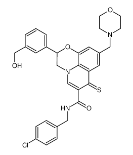 N-(4-chlorobenzyl)-2-(3-(hydroxymethyl)phenyl)-9-(morpholinomethyl)-7-thioxo-2,3-dihydro-7H-[1,4]oxazino[2,3,4-ij]quinoline-6-carboxamide CAS:389135-01-7 manufacturer & supplier