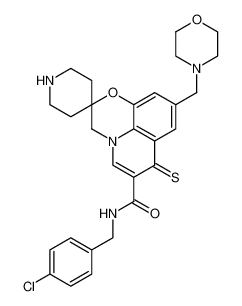 N-(4-chlorobenzyl)-9'-(morpholinomethyl)-7'-thioxo-3'H,7'H-spiro[piperidine-4,2'-[1,4]oxazino[2,3,4-ij]quinoline]-6'-carboxamide CAS:389135-43-7 manufacturer & supplier