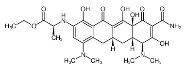 ethyl ((5aR,6aS,7S,10aS)-9-carbamoyl-4,7-bis(dimethylamino)-1,8,10a,11-tetrahydroxy-10,12-dioxo-5,5a,6,6a,7,10,10a,12-octahydrotetracen-2-yl)-L-alaninate CAS:389139-15-5 manufacturer & supplier