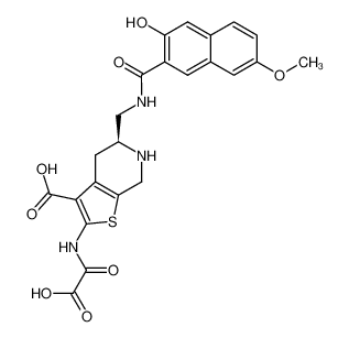 5-(S)-(((3-Hydroxy-7-methoxy-naphthalene-2-carbonyl)amino)methyl)-2-(oxalyl-amino)-4,5,6,7-tetrahydro-thieno[2,3-c]pyridine-3-carboxylic acid CAS:389140-87-8 manufacturer & supplier