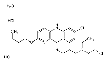 N-(2-butoxy-7-chlorobenzo[b][1,5]naphthyridin-10-yl)-N'-(2-chloroethyl)-N'-ethylpropane-1,3-diamine,hydrate,dihydrochloride CAS:38915-40-1 manufacturer & supplier