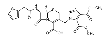 1-[(6R)-2-carboxy-8-oxo-7t-(2-thiophen-2-yl-acetylamino)-(6rH)-5-thia-1-aza-bicyclo[4.2.0]oct-2-en-3-ylmethyl]-1H-[1,2,3]triazole-4,5-dicarboxylic acid dimethyl ester CAS:38921-33-4 manufacturer & supplier