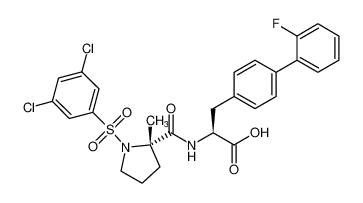 (S)-2-((S)-1-((3,5-dichlorophenyl)sulfonyl)-2-methylpyrrolidine-2-carboxamido)-3-(2'-fluoro-[1,1'-biphenyl]-4-yl)propanoic acid CAS:389600-38-8 manufacturer & supplier