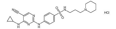 4-((5-cyano-4-(cyclopropylamino)pyrimidin-2-yl)amino)-N-(3-(piperidin-1-yl)propyl)benzenesulfonamide hydrochloride CAS:389605-05-4 manufacturer & supplier