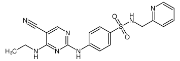 4-((5-cyano-4-(ethylamino)pyrimidin-2-yl)amino)-N-(pyridin-2-ylmethyl)benzenesulfonamide CAS:389605-19-0 manufacturer & supplier