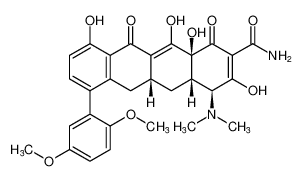 (4S,4aS,5aR,12aS)-7-(2,5-dimethoxyphenyl)-4-(dimethylamino)-3,10,12,12a-tetrahydroxy-1,11-dioxo-1,4,4a,5,5a,6,11,12a-octahydrotetracene-2-carboxamide CAS:389624-12-8 manufacturer & supplier