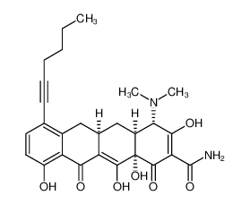 (4S,4aS,5aR,12aS)-4-(dimethylamino)-7-(hex-1-yn-1-yl)-3,10,12,12a-tetrahydroxy-1,11-dioxo-1,4,4a,5,5a,6,11,12a-octahydrotetracene-2-carboxamide CAS:389624-64-0 manufacturer & supplier