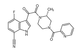 (R)-4-fluoro-3-(2-(2-methyl-4-picolinoylpiperazin-1-yl)-2-oxoacetyl)-1H-indole-7-carbonitrile CAS:389628-27-7 manufacturer & supplier