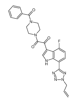 1-(4-Benzoyl-piperazin-1-yl)-2-[7-(2-allyl-2H-tetrazol-5-yl)-4-fluoro-1H-indol-3-yl]-ethane-1,2-dione CAS:389628-84-6 manufacturer & supplier