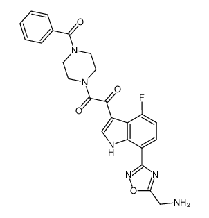 1-[7-(5-Aminomethyl-[1,2,4]oxadiazol-3-yl)-4-fluoro-1H-indol-3-yl]-2-(4-benzoyl-piperazin-1-yl)-ethane-1,2-dione CAS:389630-13-1 manufacturer & supplier