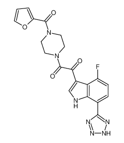 1-[4-Fluoro-7-(2H-tetrazol-5-yl)-1H-indol-3-yl]-2-[4-(furan-2-carbonyl)-piperazin-1-yl]-ethane-1,2-dione CAS:389630-44-8 manufacturer & supplier