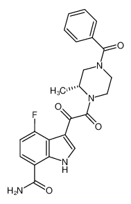 3-[2-(4-Benzoyl-2-(R)-methyl-piperazin-1-yl)-2-oxo-acetyl]-4-fluoro-1H-indole-7-carboxylic acid amide CAS:389630-64-2 manufacturer & supplier