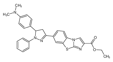 ethyl 7-(5-(4-(dimethylamino)phenyl)-1-phenyl-4,5-dihydro-1H-pyrazol-3-yl)benzo[d]imidazo[2,1-b]thiazole-2-carboxylate CAS:389636-26-4 manufacturer & supplier