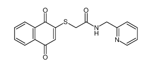 2-(1,4-dioxo-1,4-dihydro-naphthalen-2-ylsulfanyl)-N-pyridin-2-ylmethyl-acetamide CAS:38969-30-1 manufacturer & supplier