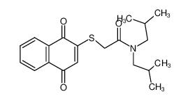 2-(1,4-Dioxo-1,4-dihydro-naphthalen-2-ylsulfanyl)-N,N-diisobutyl-acetamide CAS:38969-32-3 manufacturer & supplier