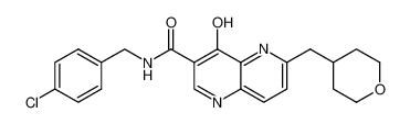 N-(4-chlorobenzyl)-4-hydroxy-6-(tetrahydro-2H-pyran-4-ylmethyl)[1,5]-naphthyridine-3-carboxamide CAS:389796-70-7 manufacturer & supplier