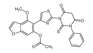 5-(2-(4,6-dioxo-3-phenyl-2-thioxotetrahydropyrimidin-1(2H)-yl)thiazol-4-yl)-4-methoxybenzofuran-6-yl acetate CAS:389843-97-4 manufacturer & supplier