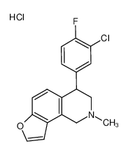 4-(3-chloro-4-fluorophenyl)-2-methyl-1,2,3,4-tetrahydrofuro[2,3-h]isoquinoline hydrochloride CAS:389844-32-0 manufacturer & supplier