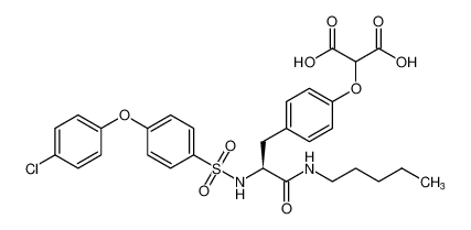 (S)-2-(4-(2-((4-(4-chlorophenoxy)phenyl)sulfonamido)-3-oxo-3-(pentylamino)propyl)phenoxy)malonic acid CAS:389846-36-0 manufacturer & supplier