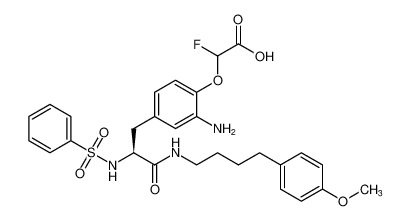 2-(2-amino-4-((S)-3-((4-(4-methoxyphenyl)butyl)amino)-3-oxo-2-(phenylsulfonamido)propyl)phenoxy)-2-fluoroacetic acid CAS:389846-62-2 manufacturer & supplier