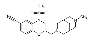 2-((7-methyl-3,7-diazabicyclo[3.3.1]nonan-3-yl)methyl)-4-(methylsulfonyl)-3,4-dihydro-2H-benzo[b][1,4]oxazine-6-carbonitrile CAS:389885-84-1 manufacturer & supplier