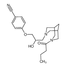 4-(3-((1R,5S)-7-butyryl-3,7-diazabicyclo[3.3.1]nonan-3-yl)-2-hydroxypropoxy)benzonitrile CAS:389885-89-6 manufacturer & supplier