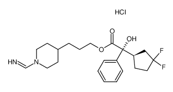 3-(1-(iminomethyl)piperidin-4-yl)propyl (2R)-2-((1R)-3,3-difluorocyclopentyl)-2-hydroxy-2-phenylethanoate monohydrochloride CAS:389889-05-8 manufacturer & supplier