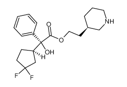 2-((3R)-piperidin-3-yl)ethyl (2R)-2-((1R)-3,3-difluorocyclopentyl)-2-hydroxy-2-phenylethanoate CAS:389889-61-6 manufacturer & supplier