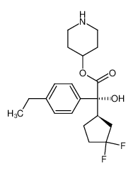 piperidin-4-yl(2R)-2-((1R)-3,3-difluorocyclopentyl)-2-hydroxy-2-(4-ethylphenyl)-ethanoate CAS:389890-05-5 manufacturer & supplier