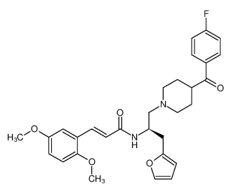 2-Propenamide,3-(2,5-dimethoxyphenyl)-N-[(1R)-2-[4-(4-fluorobenzoyl)-1-piperidinyl]-1-(2-furanylmethyl)ethyl]-, (2E)- CAS:389890-90-8 manufacturer & supplier