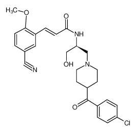 (E)-N-{(S)-1-[4-(4-chlorobenzoyl)-piperidin-1-yl-methyl]-2-hydroxyethyl}-3-(5-cyano-2-methoxyphenyl)acrylamide CAS:389891-10-5 manufacturer & supplier