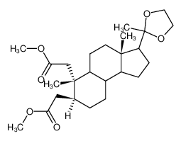 [(3aS,6S,7S)-7-Methoxycarbonylmethyl-3a,6-dimethyl-3-(2-methyl-[1,3]dioxolan-2-yl)-dodecahydro-cyclopenta[a]naphthalen-6-yl]-acetic acid methyl ester CAS:39010-43-0 manufacturer & supplier