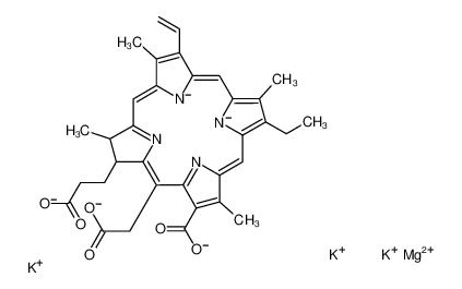 magnesium,tripotassium,3-[20-(carboxylatomethyl)-18-(dioxidomethylidene)-8-ethenyl-13-ethyl-3,7,12,17-tetramethyl-2,3-dihydroporphyrin-23-id-2-yl]propanoate CAS:39011-07-9 manufacturer & supplier