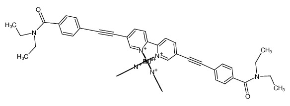 ruthenium(III)(2,2'-bipyridine)2(5,5'-bis[(4-(N,N-diethylcarboxamido)phenyl)ethynyl]-2,2'-bipyridinyl)(3+) CAS:390366-47-9 manufacturer & supplier