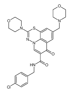 N-(4-chlorobenzyl)-2-morpholino-9-(morpholinomethyl)-7-oxo-7H-[1,3,4]thiadiazino[6,5,4-ij]quinoline-6-carboxamide CAS:390370-89-5 manufacturer & supplier